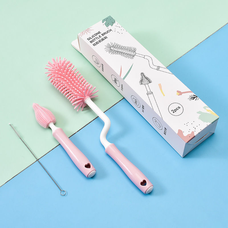 Kit Brosse de Nettoyage pour Biberons et Accessoires – Silicone Doux & Durable