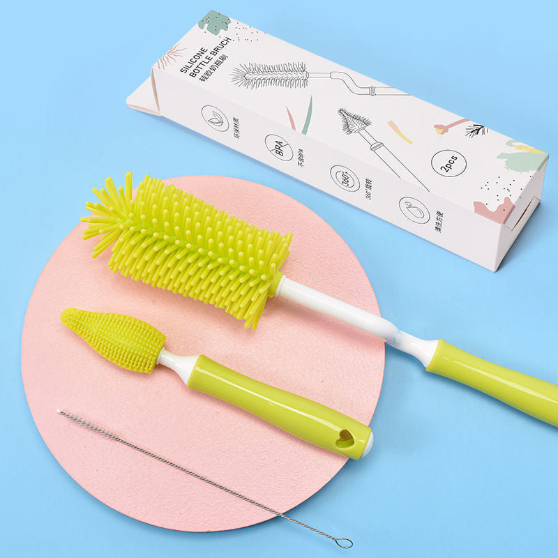 Kit Brosse de Nettoyage pour Biberons et Accessoires – Silicone Doux & Durable