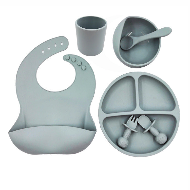 ️ Set Repas Bébé en Silicone – Complet, Sain & Facile à Nettoyer