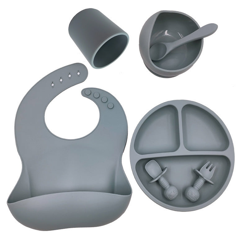 ️ Set Repas Bébé en Silicone – Complet, Sain & Facile à Nettoyer