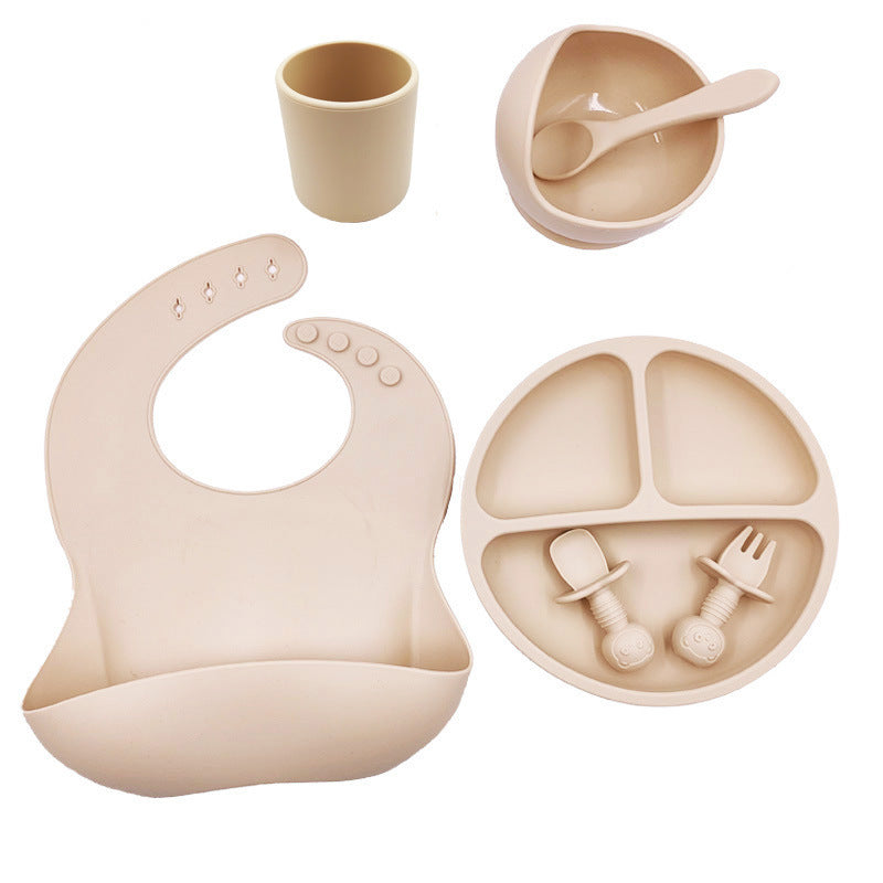 ️ Set Repas Bébé en Silicone – Complet, Sain & Facile à Nettoyer