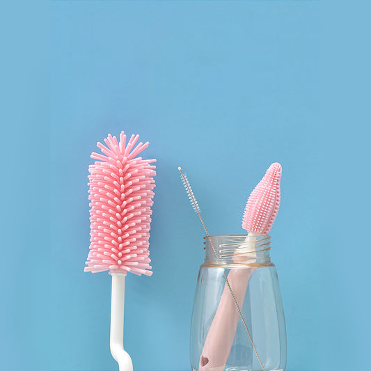 Kit Brosse de Nettoyage pour Biberons et Accessoires – Silicone Doux & Durable
