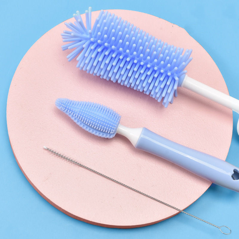 Kit Brosse de Nettoyage pour Biberons et Accessoires – Silicone Doux & Durable