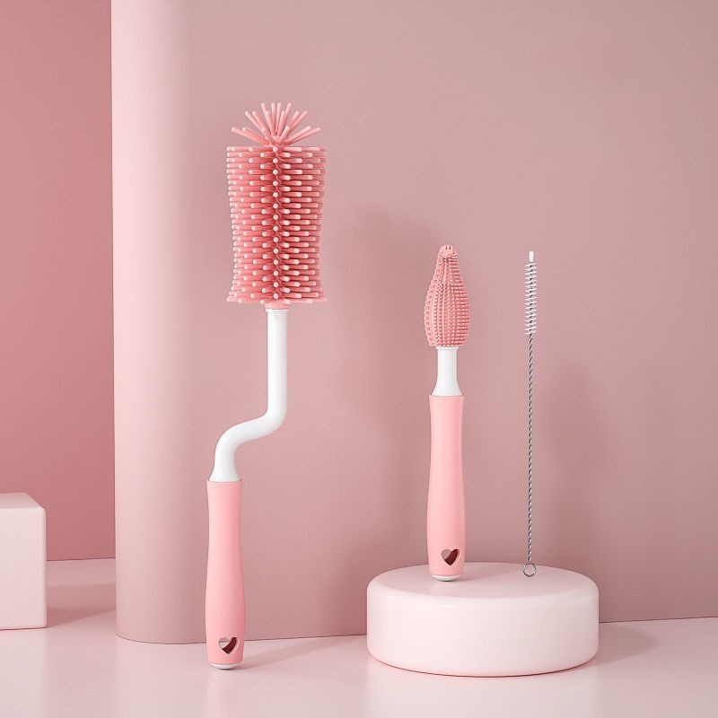 Kit Brosse de Nettoyage pour Biberons et Accessoires – Silicone Doux & Durable
